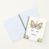 Carnet Unicorne magique parties scintillant de nom person (Intérieur)