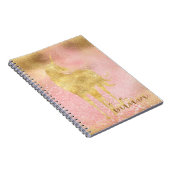Carnet Unicorne magique rose or (Côté Droit)