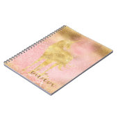 Carnet Unicorne magique rose or (Côté gauche)
