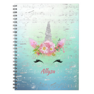 Carnet Unicorne Music Horn and Floral Eyelashes