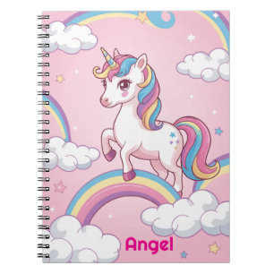Carnet Unicorne personnalisé - Magic Rainbow Jo
