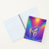Carnet Unicorne personnalisée Arc-en-ciel (Intérieur)