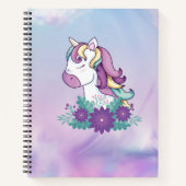 Carnet Unicorne pourpre (Devant)