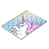 Carnet Unicorne rose et blanc (Côté gauche)