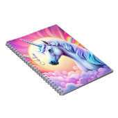 Carnet Unicorne rose mignonne et nom, (Côté Droit)