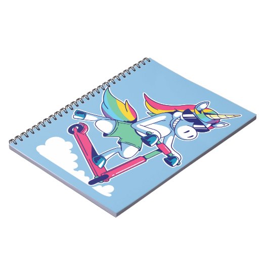 Carnet Unicorne sur un scooter (Côté gauche)