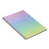 Carnet Unicorne Whimsical Rainbow Nom simple Monogramme (Côté Droit)
