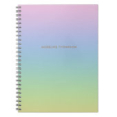 Carnet Unicorne Whimsical Rainbow Nom simple Monogramme (Devant)