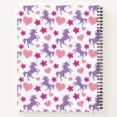 Carnet Unicornes et Motif de coeur (Dos)