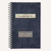 Carnet Union Blue, ivoire et gris - Personnalisé (Recto)