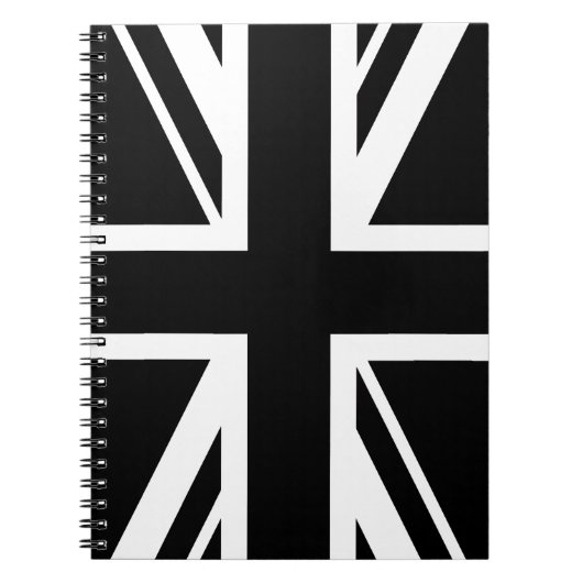 Carnet Union Jack ~ Noir et Blanc (Devant)