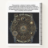 Carnet unique avec principes hermétiques Imprimer (Dos)