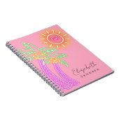 Carnet Unique élégant palmier moderne et soleil (Côté Droit)