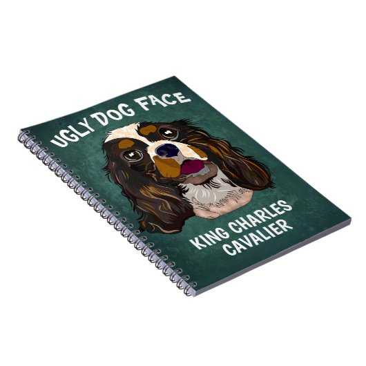 Carnet Unique King Charles Cavalier visage de chien moche (Côté Droit)