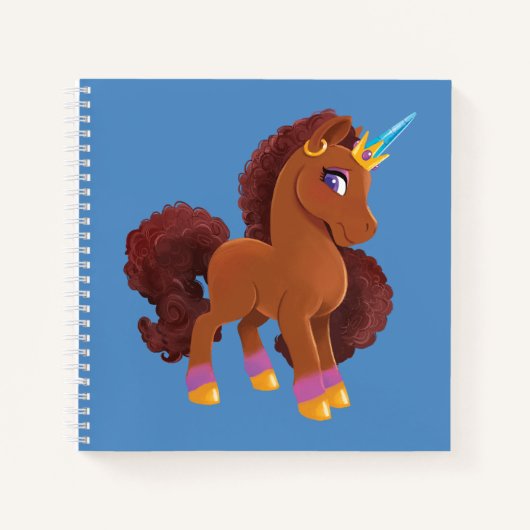 Carnet Unique la licorne debout Fière (Devant)