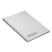 Carnet Unique Moderne Gris Platine Minimaliste (Côté Droit)