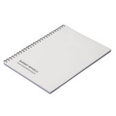 Carnet Unique Moderne Gris Platine Minimaliste (Côté gauche)