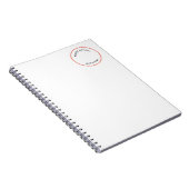 Carnet Unique moderne minimaliste rouge noir blanc courbu (Côté Droit)