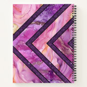 Carnet Unique Moderne Rose Violet Géométrique Personnalis (Dos)