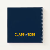 Carnet Unique Navy Blue & Gold Graduation Guestbook (Dos)