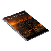 Carnet Unique Silhouette d'Arbre Coucher de Soleil (Côté Droit)
