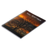 Carnet Unique Silhouette d'Arbre Coucher de Soleil (Côté gauche)