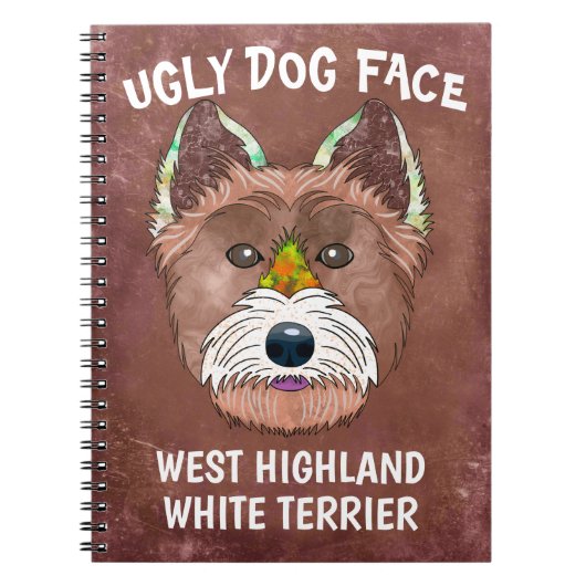 Carnet Unique West Highland Blanc Terrier laide visage ch (Devant)