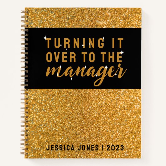 Carnet Universal Manager Parties scintillant Gold stylish (Devant)