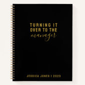 Carnet Universal Manager Simple Elegant Black Spirituel (Devant)