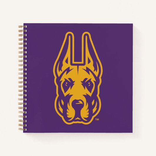 Carnet Université d'Albany Chef de la mascotte Great Dane (Devant)