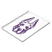 Carnet Université d'Albany Chef de la mascotte Great Dane (Côté gauche)