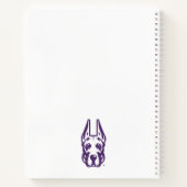 Carnet Université d'Albany Chef de la mascotte Great Dane (Dos)