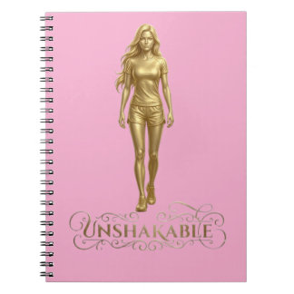 Carnet Unshakable: Power Written in Gold notebook pink 