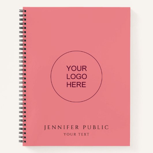 Carnet Upload Your Own Company Logo Text Here (Devant)