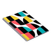 Carnet Urbain, tendance, coloré, motif graphique moderne (Côté Droit)