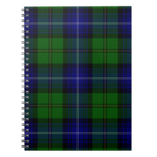 Carnet Urquhart tartan bleu vert plaid
