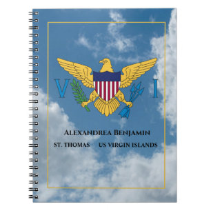 Carnet US Virgin Islands Flag St. Thomas USVI Custom
