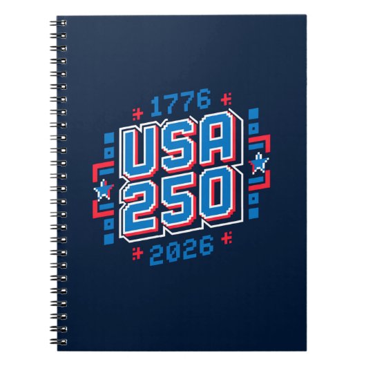 Carnet USA 250 - 1776 à 2026 Pixel Art (Devant)