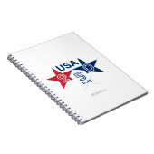 Carnet USA 250 Ans - Conception d'étoiles rouges bleues e (Côté Droit)