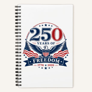 Carnet USA 250 ans de liberté - Design patriotique d'aigl