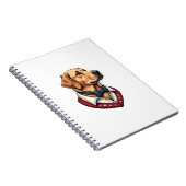 Carnet USA Golden Retriever Vintage Patriotic Dog Shirt (Côté Droit)