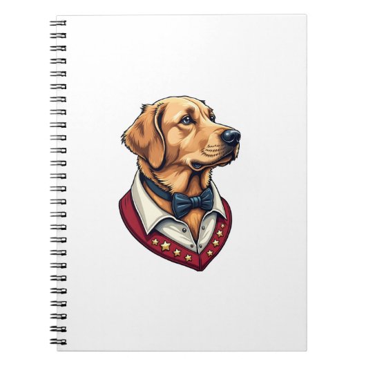 Carnet USA Golden Retriever Vintage Patriotic Dog Shirt (Devant)