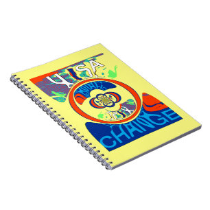 Carnet USA Hillary Beautiful Change Motif Art design