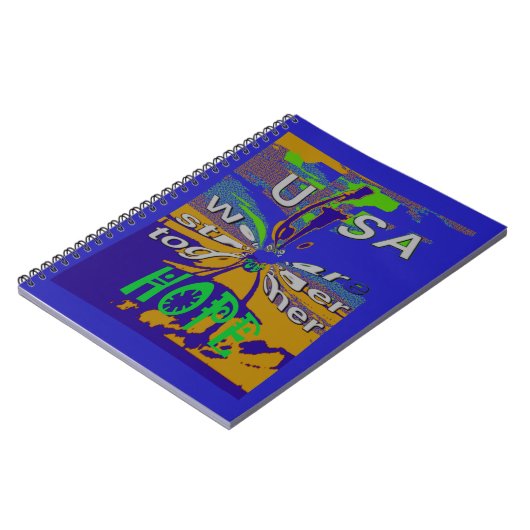 Carnet USA Hope Message Art (Côté gauche)