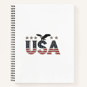 Carnet USA Patriotic Eagle + Stars Drapeau Design pour Fi