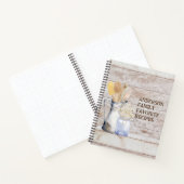 Carnet Ustensile de cuisine rustique Fleur blanc Recette  (Intérieur)