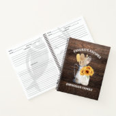 Carnet Ustensile de cuisine rustique tournesol Brown bois (Intérieur)