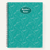 Carnet Ustensile de cuisine Turquoise illustration sans c (Devant)