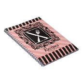 Carnet Ustensiles de couleurs personnalisées emblème Chef (Côté Droit)