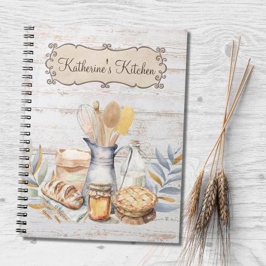 Carnet Ustensiles de Cuisine de Ferme Rustique Recette